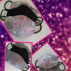 Two face mask with inside filer reversible.